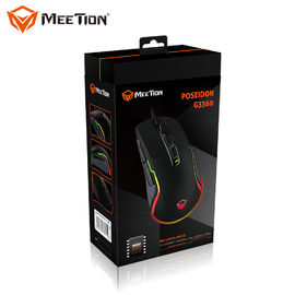 MeeTion POSEIDON G3360 Cao 12000 DPI Pro Marco Quang cáp có dây phát sáng Chuột điện tử Game thủ Chuột chơi game