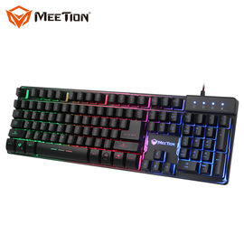 2019 Hot Sales Rainbow Backlit Membrane Gaming Keyboard with Metal Base