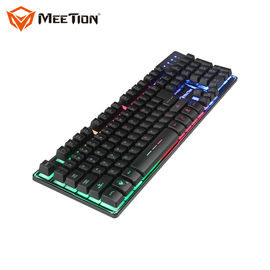 2019 Hot Sales Rainbow Backlit Membrane Gaming Keyboard with Metal Base