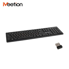 MEETION WK841 Low Price Black Fashion Ultra-Thin 2.4Ghz Wireless Fullsize Multi-Media Stylish Computer Keyboard For Girls